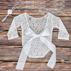 Newborn Lace Romper With Headband